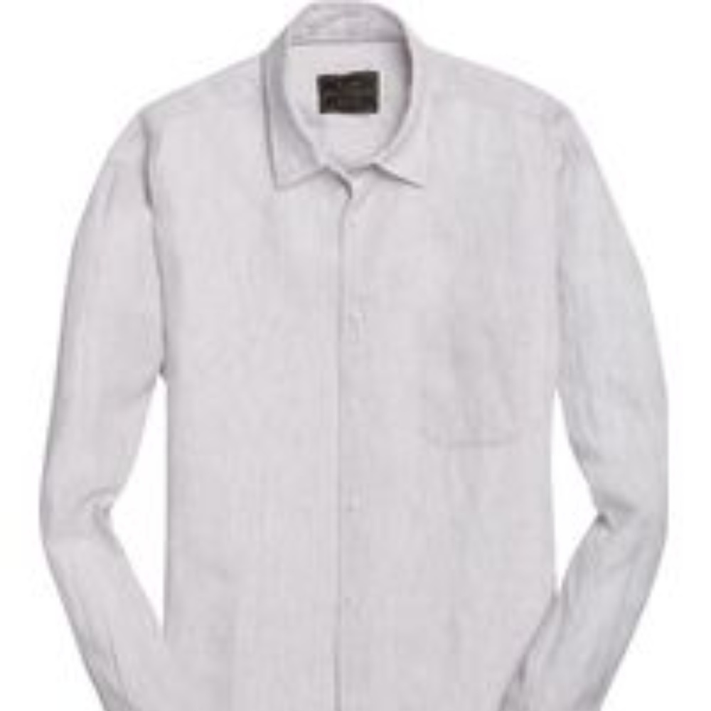 Spread Collar Fine Tan Stripe Sportshirt
